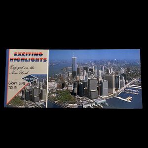 Vintage New York Gray Line Tour Postcard Book 20 Postcards‎ new
